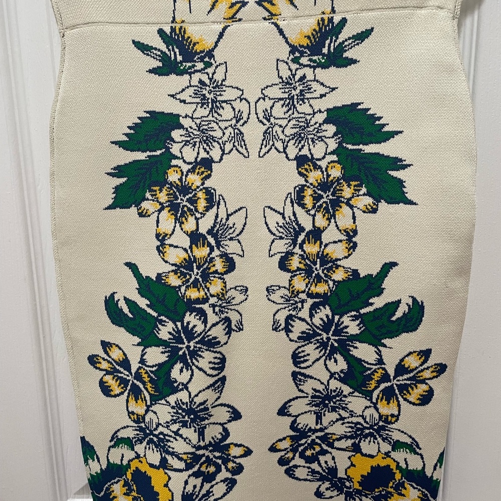 BCBGMaxAzria Floral Pencil Skirt - Cream, Green, Yellow